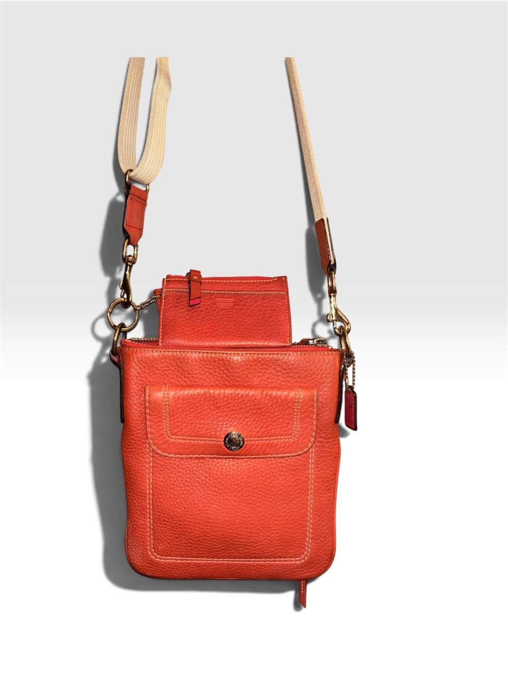 Coach F49170 Park Leather Swingpack crossbody /with Card Case